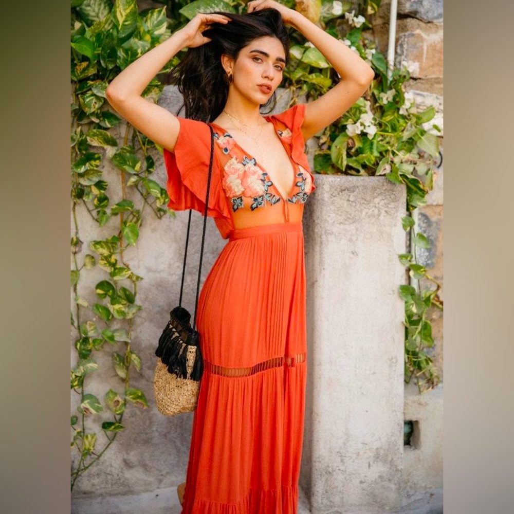 Cleobella - Amery Maxi Dress, Salsa red